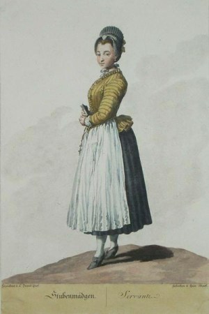 German maid, evidence of patterned jacket worn with solid skirt - kopia